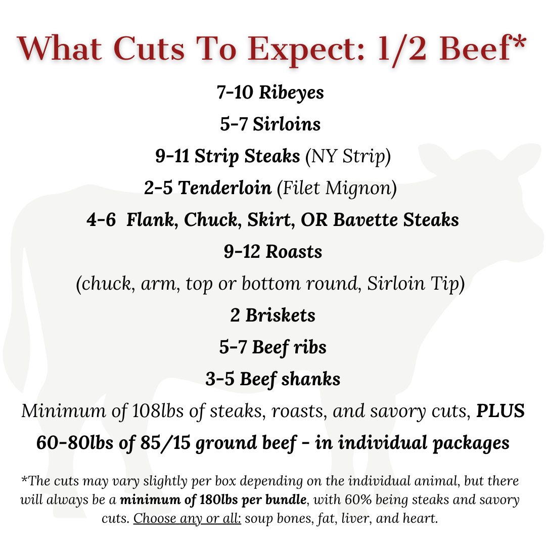 Half Share Beef - DEPOSIT